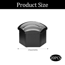 Nzexlyva 20 Pcs 17mm Wheel Nut Covers, Car Wheel Centre Caps, Durable Wheel Bolt Covers with Removal Tool Universal Fit for Most Car Models, Black