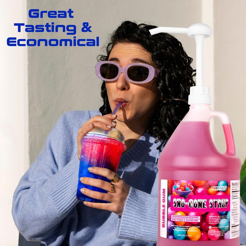 Mix & Match Sno-Cone Syrup with Pumps-Loads Of Flavors! (Two