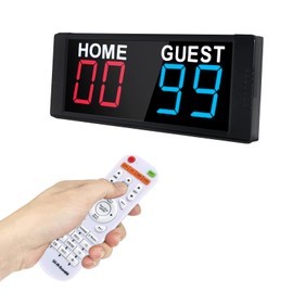 Ousmile Electronic Scoreboard, Tabletop Score Board Electronic Scorer, Portable LED Digital Scoreboard with Remote, Score Keeper for Indoor outdoor Games/Cornhole/Basketball/Pingpong(Red+Blue)