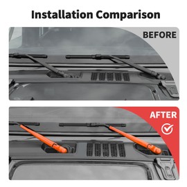 JWWY Windshield Wipers Arm Cover Trim Front Window Wiper Cover for Jeep Wrangler JL JLU & Gladiator JT 4xe 2018-2025 Exterior Accessories 8PCS Orange