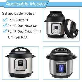 EATBALE Steam Release Valve Seal Ring Float Valve Anti-Clogging Protective Cover Float Valve Seal Gasket Replacement Parts for Instant Pot Ultra 60 Duo Nova 60 and Duo Crisp 11in1 Air Fryer 6 qt