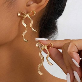 Bow Earrings for Women Rhinestone Bow Earrings Teen Girl Gifts Holiday Christmas Gifts Stocking Stuffers for Women