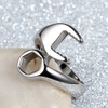 Flongo Men's Biker Stainless Steel Spanner Mechanic Wrench Tool Polished