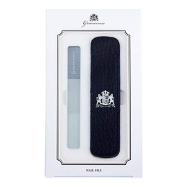 Grandsense Nail File with Genuine Leather Case (Glass Nail Polish, Made in Korea)