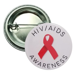 HIV/AIDS Awareness pinback buttons - small (1.25") - pack of 12 pins