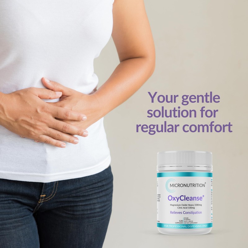 MICRONUTRITION OxyCleanse Constipation Relief (120 Capsules) Magnesium Oxide Supplement with