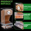 Yaomiao 4 Pcs No Mess Bird Feeders Automatic Parrot Water