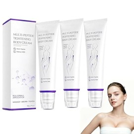 Multi-Peptide Massaging Body Roller Cream, Hydrating Firming Lifting Body Cream with Natural Ingredients, Evens Skin Tone, Supports Smooth & Youthful-Looking Skin, Suitable for All Skin Types (3 Pcs)