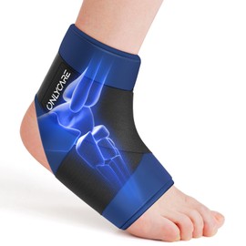 ONLYCARE Ankle Ice Pack Wrap for Swelling, Upgraded Gel Ice Pack Reusable, Hot Cold Therapy, Cold Pack for Sprained Ankle Injuries, Achilles Tendonitis, Plantar Fasciitis, Blue