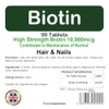 Biotin 10,000mcg Tablets | Hair & Skin Support Supplement |