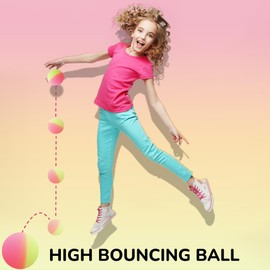 Rubber Ball for Kids - ICY Bounce Balls - Pack of 24 Pcs Large Hi-Bounce Balls 45 mm - Super Party Favours Vending Machine Toys Refills