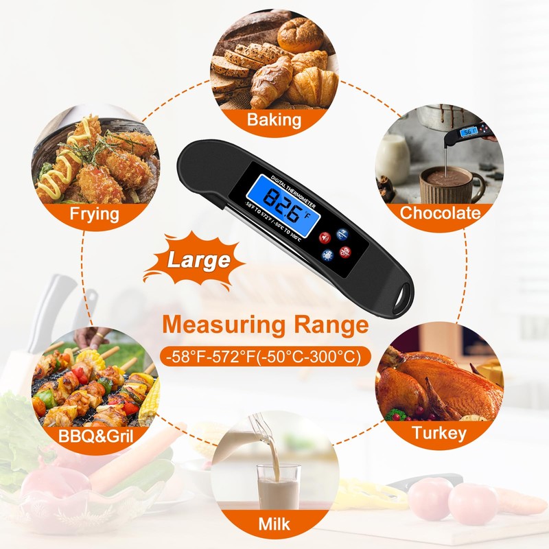 Awaiymi 3PCS Digital Talking Thermometer for The Blind, Waterproof Instant