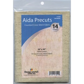 Design Works Crafts 14 Count Aida Fabric Pre-Cut, Oatmeal