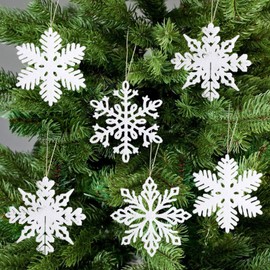 Snowflakes Christmas Decoration, Pack of 24 Snowflakes Christmas Tree Decorations, Snowflakes Decoration, Christmas Tree Decoration, Christmas Tree Decoration for Christmas Tree Decorations Christmas