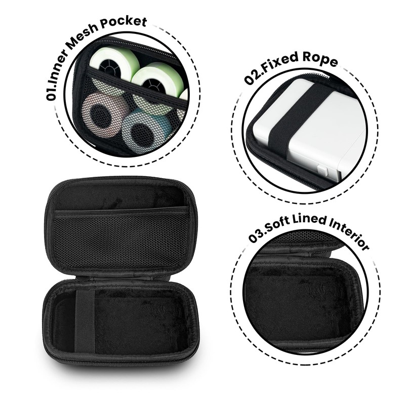 vretti Label Maker Case for HP2 Label Printer, Travel Bag
