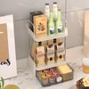 Bathroom Counter Organizer, 2 Tiered Organizer Countertop with Drawer, Makeup