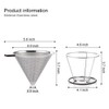 HOMEE Pour Over Coffee Dripper - 304 Stainless Steel Double-Layer