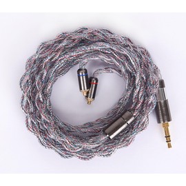 [JSHiFi-Butterfly] MMCX 3.5mm Re-Cable Sterling Silver + Copper Silver Palladium Alloy + Silver Plated Wire MMCX 3.5mm Earphone Upgrade Cable 3.5mm Stereo Earphone Replacement Cable (MMCX3.5mm)