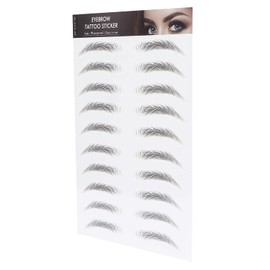Eyebrow Tattoo Sticker Waterproof Long Lasting Natural Eyebrow Transfer Sticker Adopts, Eyebrow Grooming Shaping Makeup Sticker for Women Girls(BLACK-06)