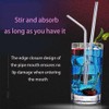 1 Set Stainless Steel Straws Milkshake Straws Metal Straw Reusable