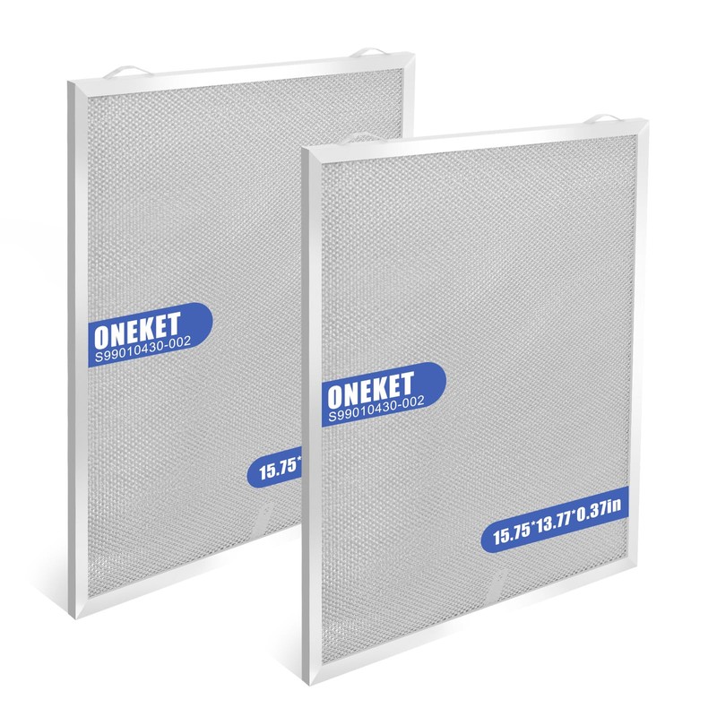 S99010430-002 Range Hood Filter 15-3/4" x 13-7/8" x 3/8"(2-Pack,5-Layer Aluminum