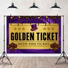 TOAOFY 10x8FT Golden Ticket Chocolate Backdrop Chocolate Factory Candy Ticket