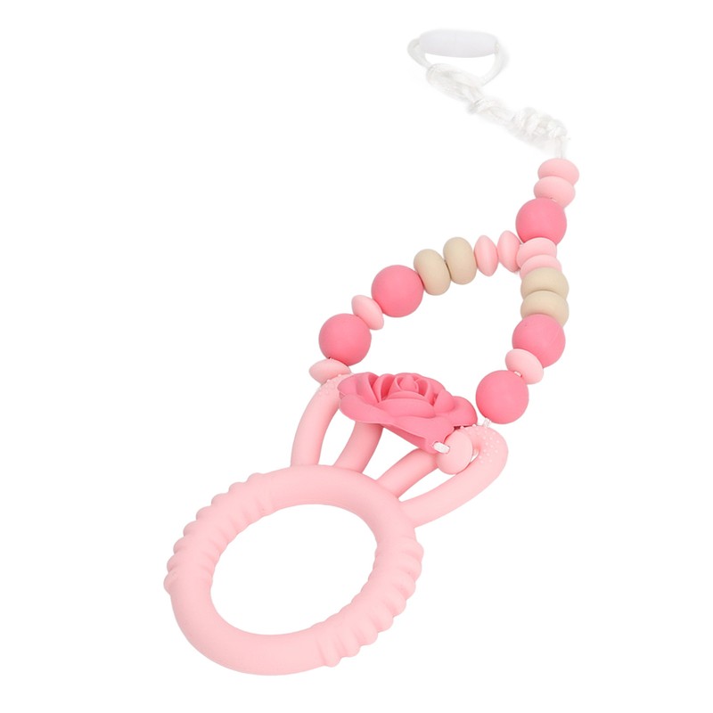 Teething Necklace Gum Massage Silicone Baby Teether Cute Bright Color