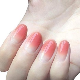 24pcs/set Press On Nails for Women False Nail Tips with Glue Design French Oval Fake Nails for Women Full Cover Artificial Fingernail Art Tips