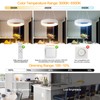 Dnshjue Modern LED Chandelier- White Dimmable Circular LED Pendant Light