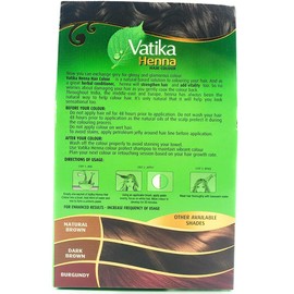 Dabur Vatika Henna Hair Colour Permanent Rich Black 6 x 10 g (Total - 60 g)