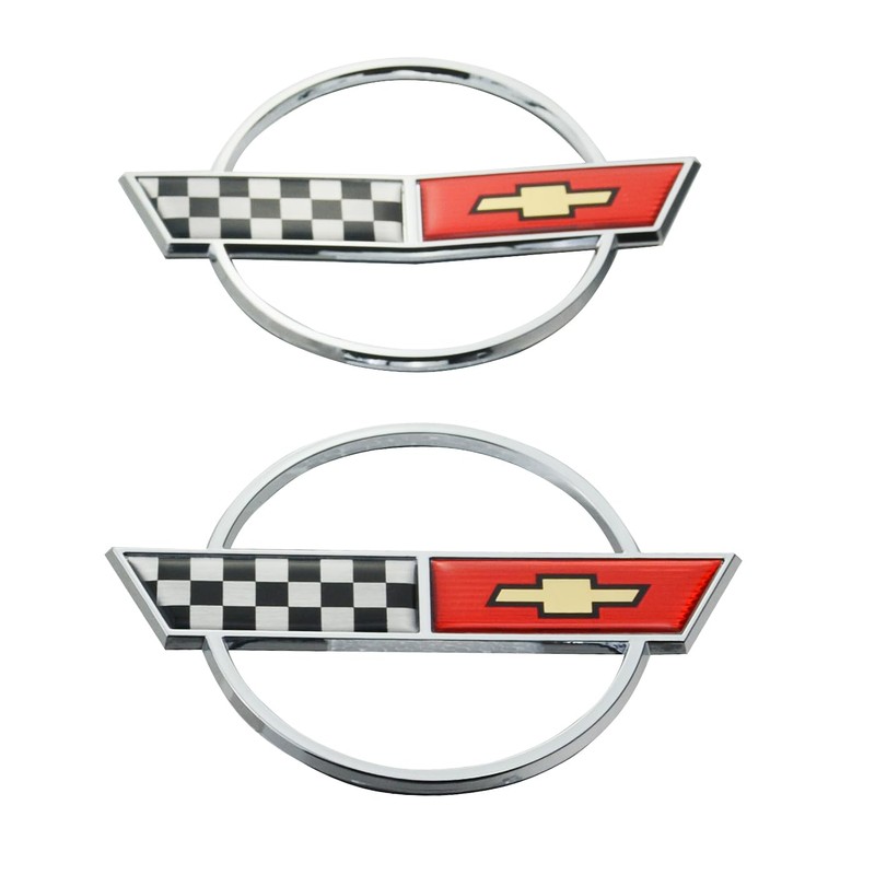 C4 Corvette Front Nose Emblem Plus Gas Fuel Lid Emblem