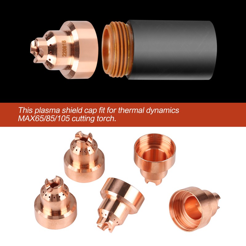 5pcs Plasma Shield Cup Cap for MAX65/85/105 Cutting Torch Consumables