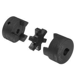 uxcell 5/8" to 7/16" L095 Flexible 3-Piece L-Jaw Coupling Coupler Set & Buna-N NBR Rubber Spider for Log Splitter Hybrid Equipment