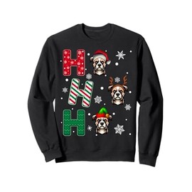 Ho Ho Ho Russell Terrier Dog Lover Christmas Santa Elf Xmas Sweatshirt
