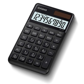 Casio NS-S10-BK-N Stylish Calculator, Black, 10 Digit Large Notebook Type