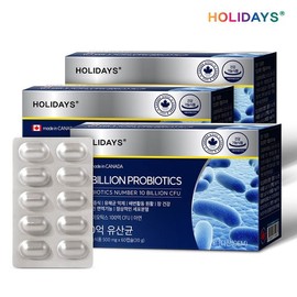 Holidays 10 Billion Probiotics 60 Capsules 3 Boxes (6-Month Supply) / 홀리데이즈 100억 유산균 60캡슐 3박스 (6개월분)