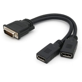 suckoo DMS 59pin to 2 Port Displayport Cable 25cm Computer Host External DP Monitor TV Projector Adapter Converter Splitter 4K30HZ 1920x1080P