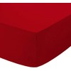 Red Colour Fitted Sheet - Deep Pocket - Polycotton -