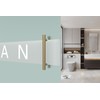 LVYIHAN Titanium Gold Round Barn Door Handles 12"/24"/36"/48"/59'', Pull Push