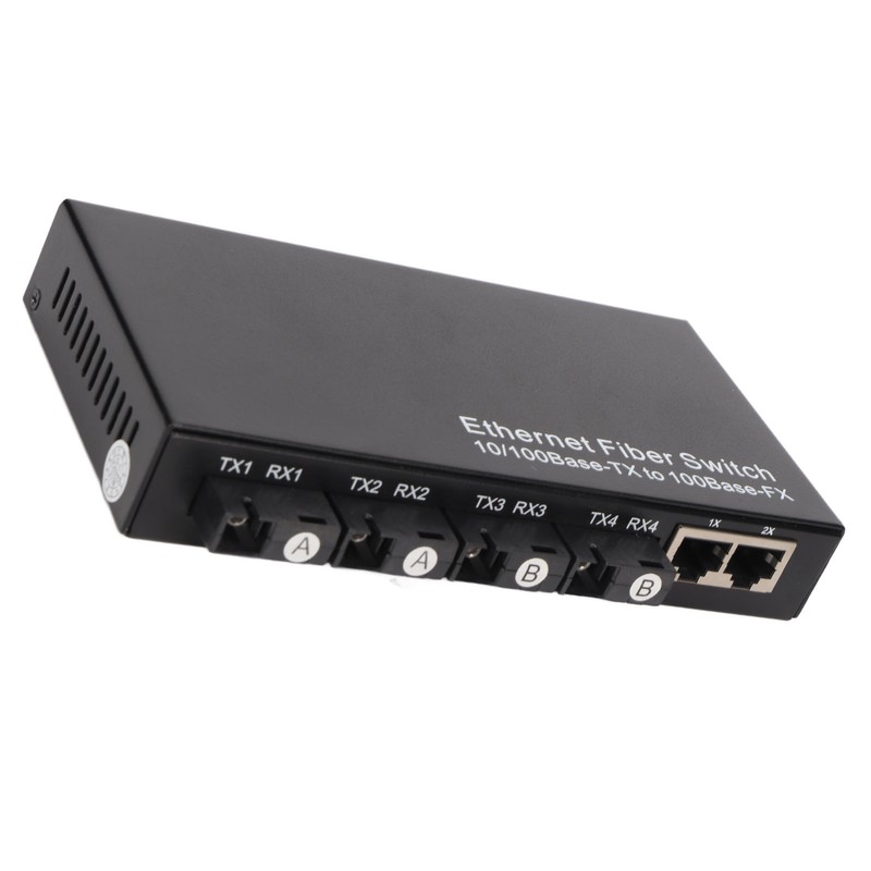 Ethernet Optical Switch 6 Ports 10 100Mbps RX1550 Tx1310nm LED