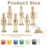 LOLYSIC 12 Pack Unpainted Nutcracker, Wooden Nutcracker Unfinished DIY Craft