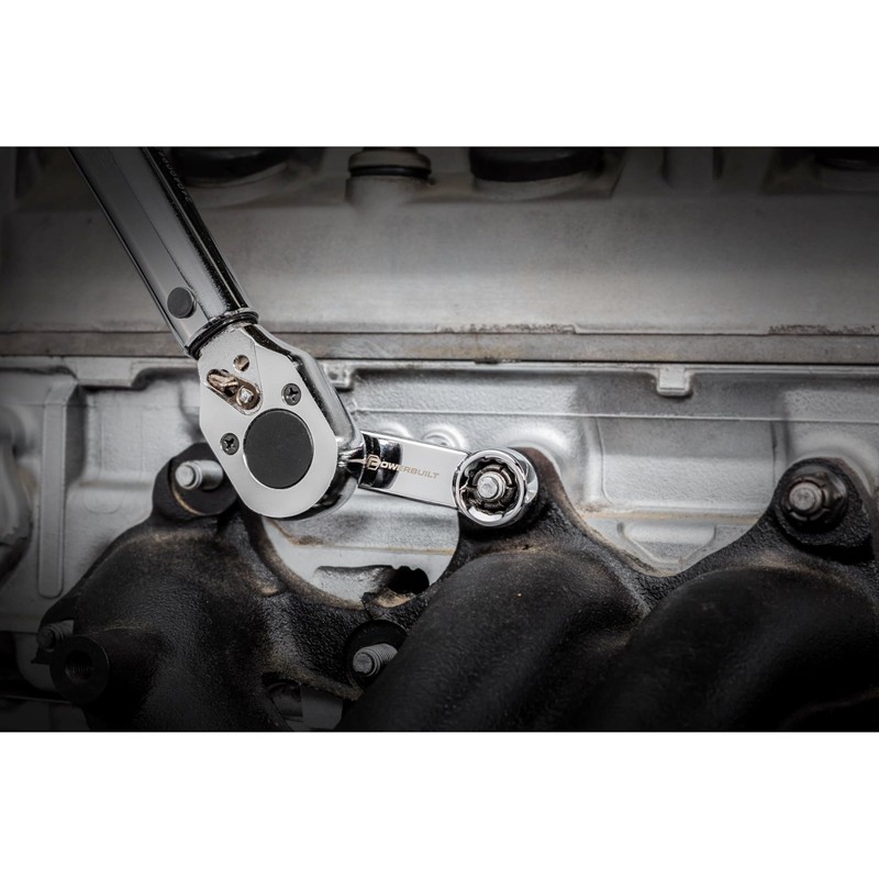 Powerbuilt Micrometer Torque Wrench, 1/2-Inch Drive, Reversible Ratchet Clicks, Lockable,