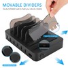 PRITEK Charging Station with 8pcs Short Charge Cables, 60W 6