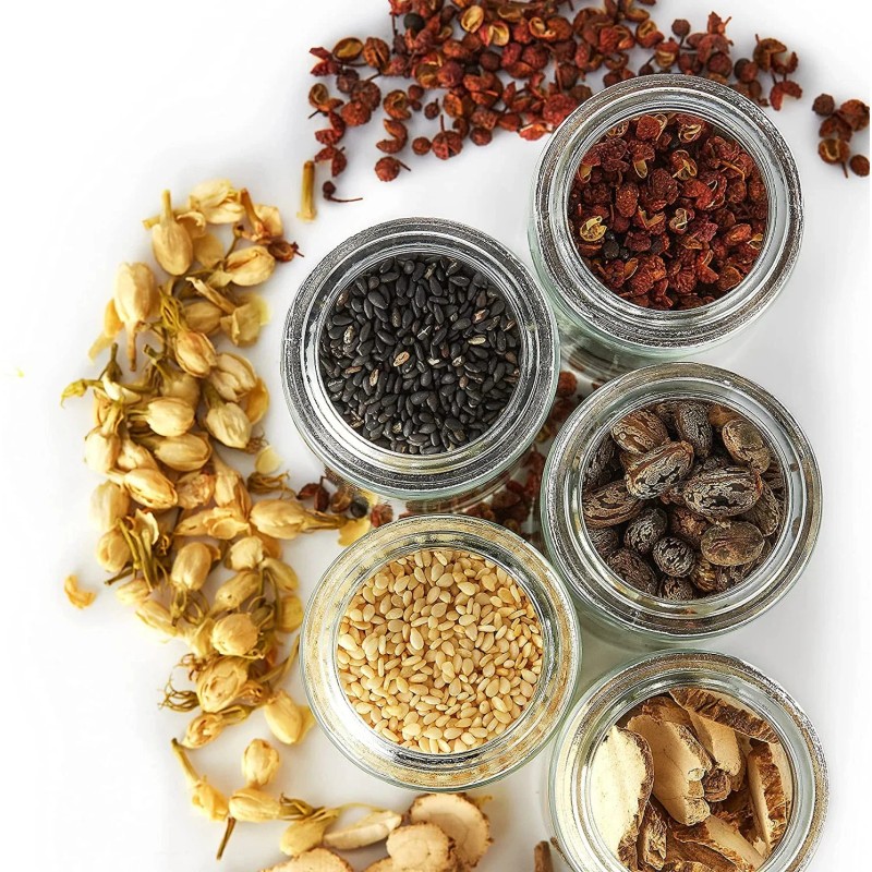 Cheer Collection Rotating Spice Rack with 12 Jars Silver