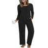 HOTGIFT Plus Size Womens Pajama Sets Winter Pjs Loungewear Sleepwear