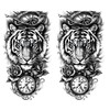 2 Sheets Temporary Tiger with Blue Eyes Tattoo Tiger Tattoo