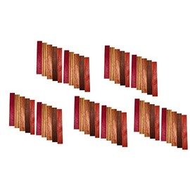 Pen Blank Variety Pack - Purple Heart, Zebrawood, Sapele, Walnut, Padauk (50 Pack)