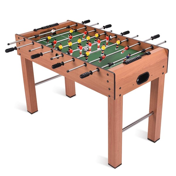 Giantex 48'' Foosball Table, Wooden Soccer Table Game w/Footballs, Suit for 4 Players, Perfect for Game Room, Arcades, Bar, Family Night, Competition Size Table Football for Kids, Adults