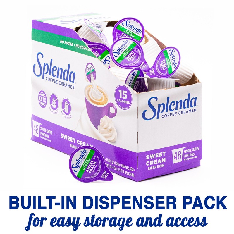 SPLENDA Single Serve Coffee Creamer Cups, Sugar Free Sweet Cream,