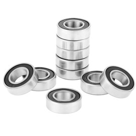 Ball Bearings 688-2RS 8 x 16 x 5 mm Two Side Rubber Seals Steel Deep Groove Ball Bearing for Lathes, Pump Industry, Airships, Pack of 10